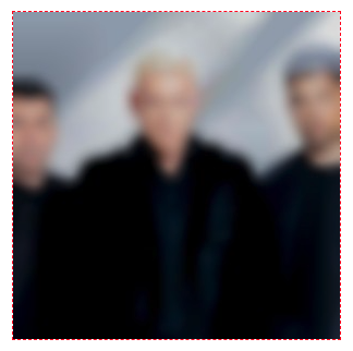 A group shot of Scooter that is blurry