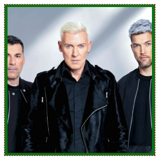 A group shot of Scooter that has a green border