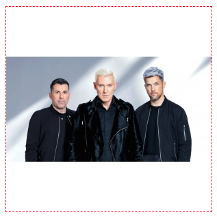 A group shot of Scooter that has white space around it