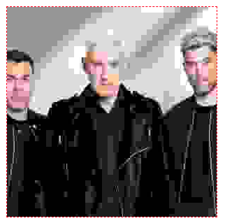 A group shot of Scooter with reduced quality