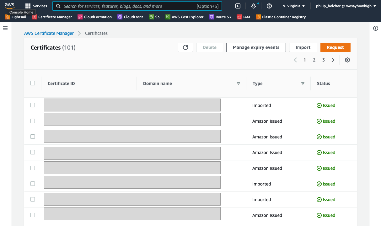 Requesting a Certificate