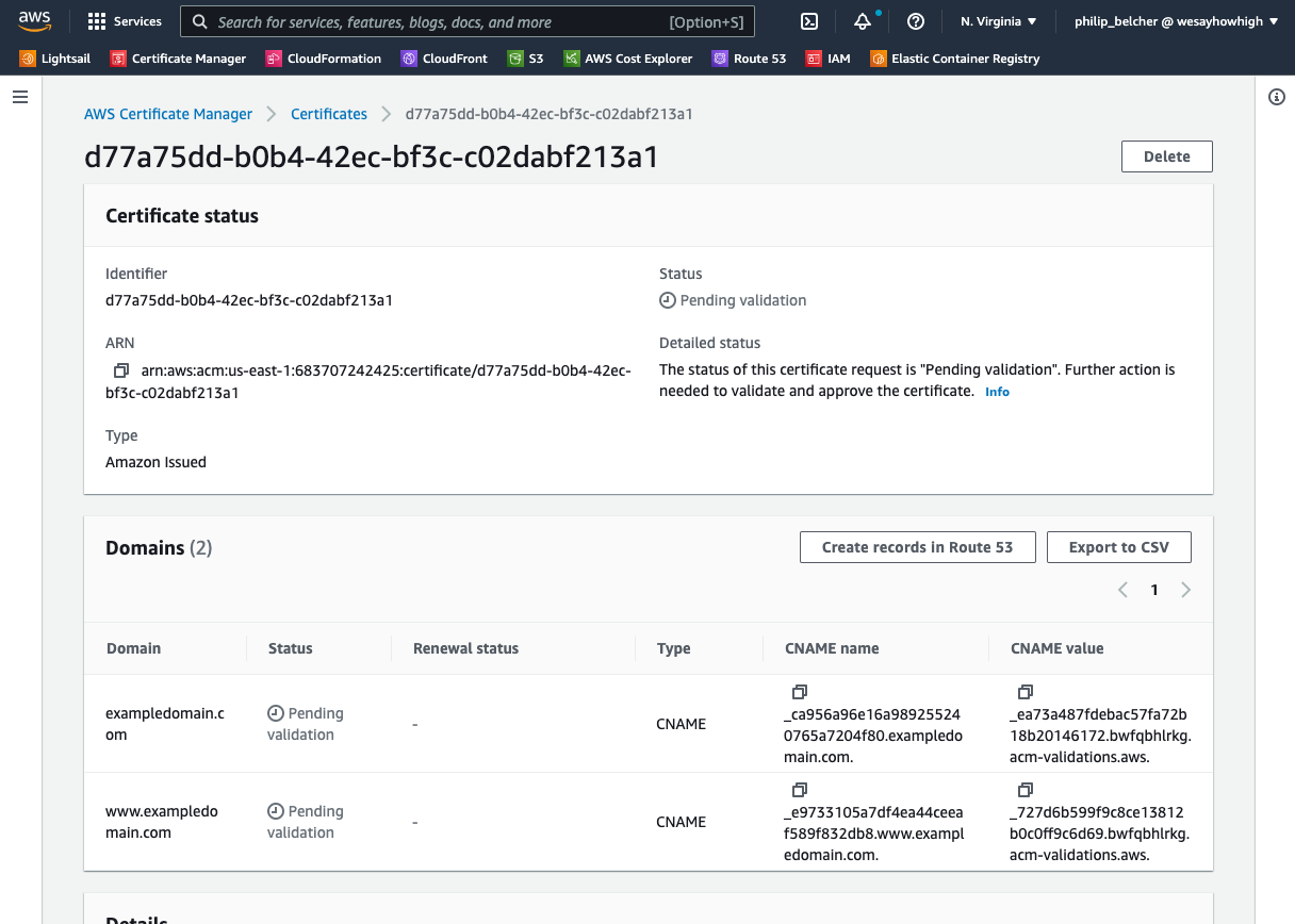 Viewing the Certificate Detail